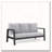 75 All-Weather Aluminum 3-Seat Patio Sofa with Light Gray Cushions-1698227757