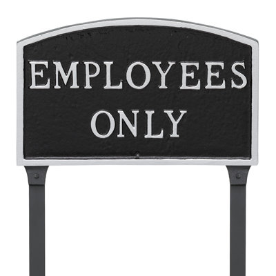Enseigne de jardin pour employés seulement