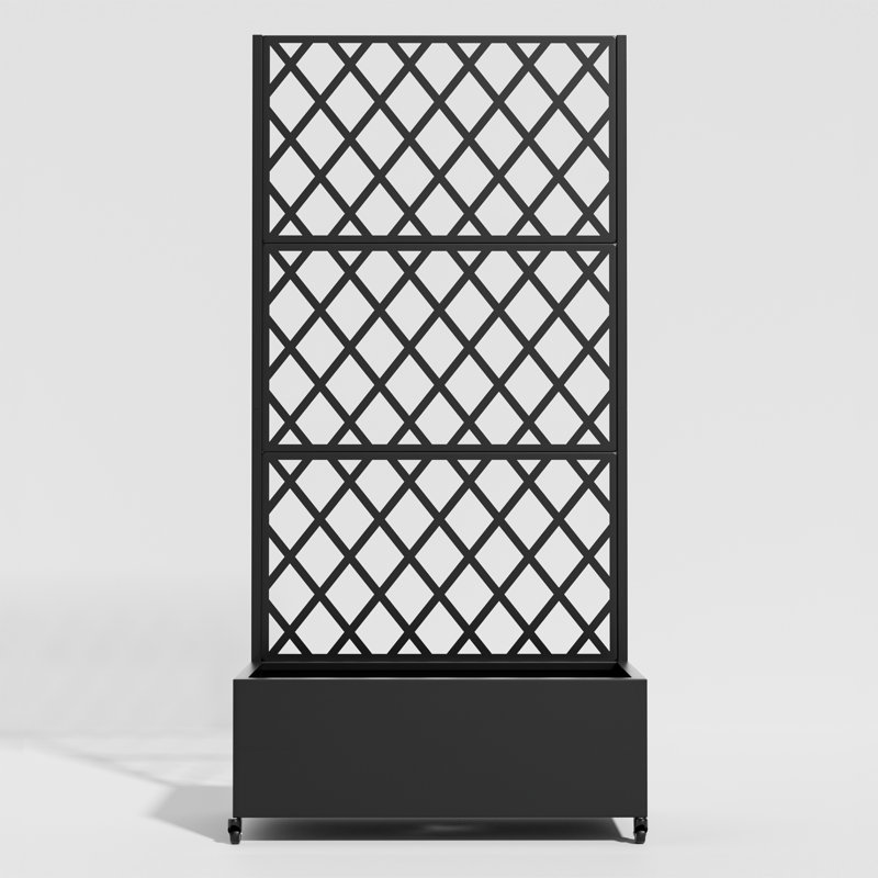 Boîte à fleurs pour l'extérieur Flora, Noir