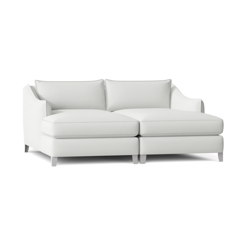 Monterey Double Chaise Lounge with Cushions, White Vinyl 6503-000