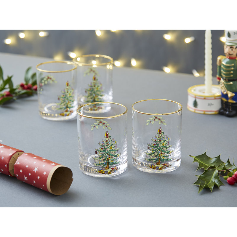 Spode Christmas Tree Dof Glasses 14 Oz