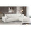 Canapé modulaire convertible Cozyform en velours côtelé doux, canapé confortable moderne avec rembourrage en mousse, canapé-lit modulaire confortable pour le salon, la chambre à coucher, sans assemblage requis, ivoire - orienté vers la droite-704244020-704244021