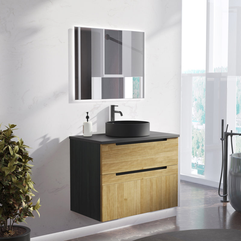 Aura 24 " Single Bathroom Vanity Base, Brown/Gray