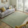 Geometric Pile Low-Effect patterned Machine Woven Green Area Rug