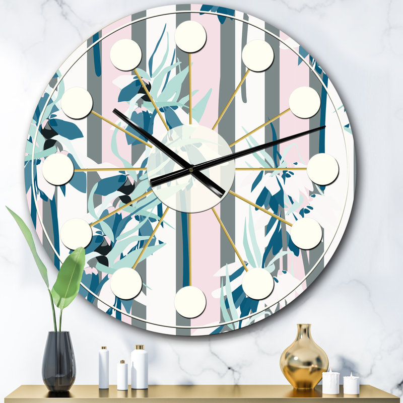 Horloge murale rétro Mid-Century, Surdimensionné