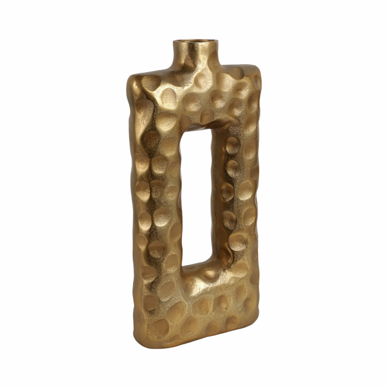 Renness Handmade Metal Table Vase, 20" H x 10" W x 3" D