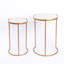 Tables gigognes rondes en marbre naturel