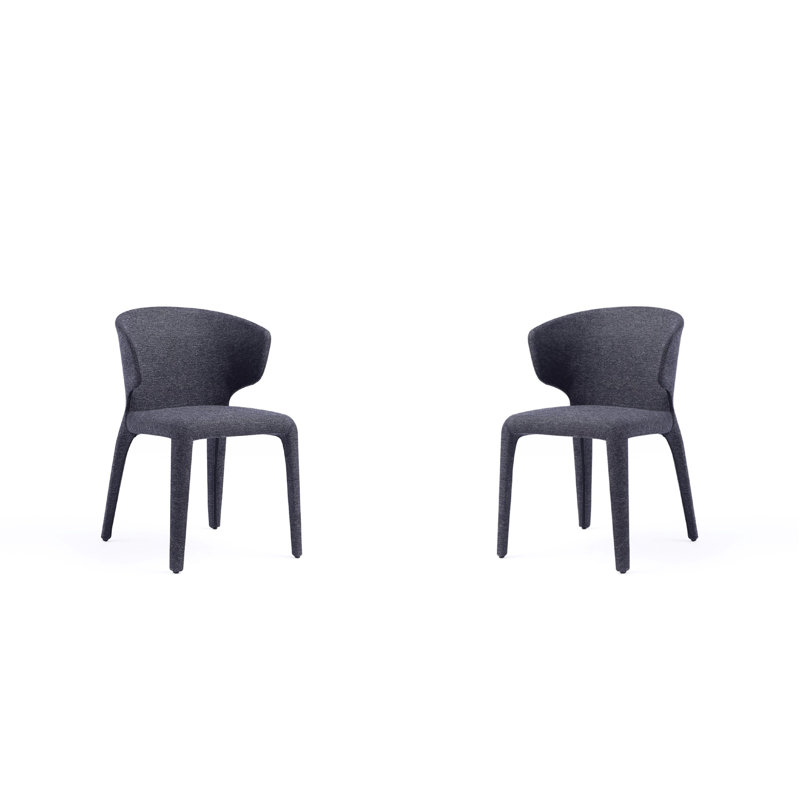 Chaise d'appoint Conrad Mid-Century, Noir