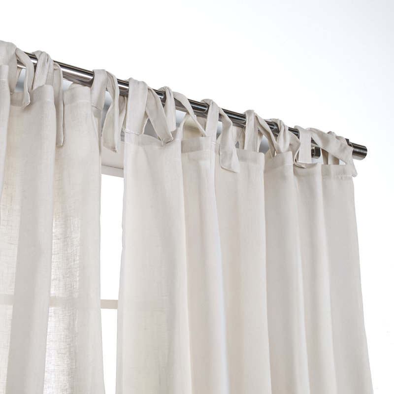 Elyse One Allium Way® Solid Semi-Sheer Tab Top Curtain Panels, 58" W x 96" L, Light Grey