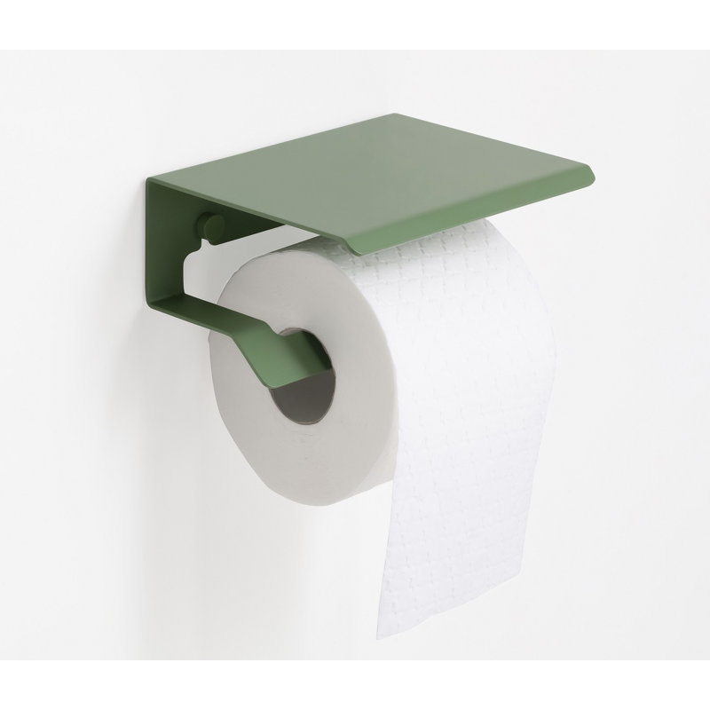 Porte-papier hygiénique mince avec couvercle, Vert