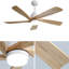 Ventilateur de plafond 52 po avec 5 pales en bois massif et télécommande-97786698