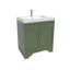 Ensemble de meuble-lavabo autoportant 30 po Aurilla en vert forêt avec plateau en quartz de Carrare blanc Aurilla-1377592122-1605858375