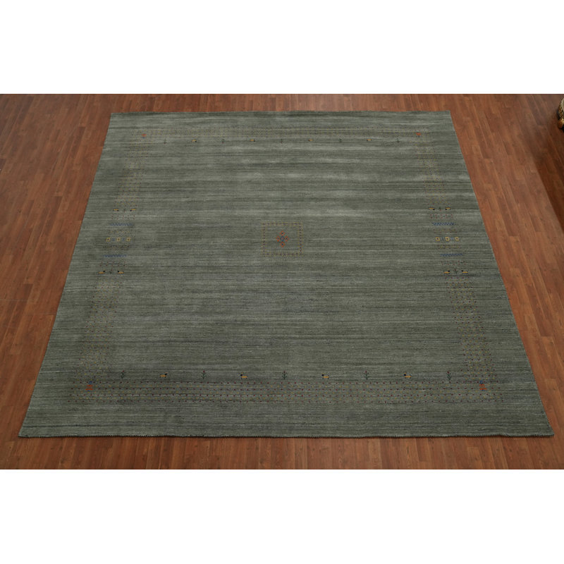 Tapis carré carré de style Gabbeh 12 x 12
