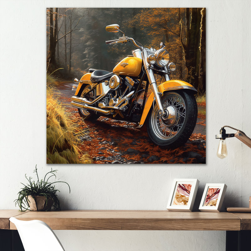 Rukshan Trailblazing Moto Adventure - Imprimé, H 30 po x l 30 po x P 1 po, Toile tendue