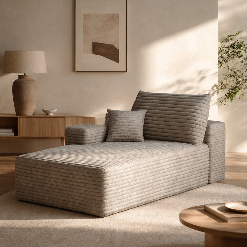 Y165-L-SLEEPER-GREY canapé-lit gauche gris, L 68,9 po, Gris