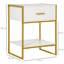 Mullica 45cm W Steel Bedside Table