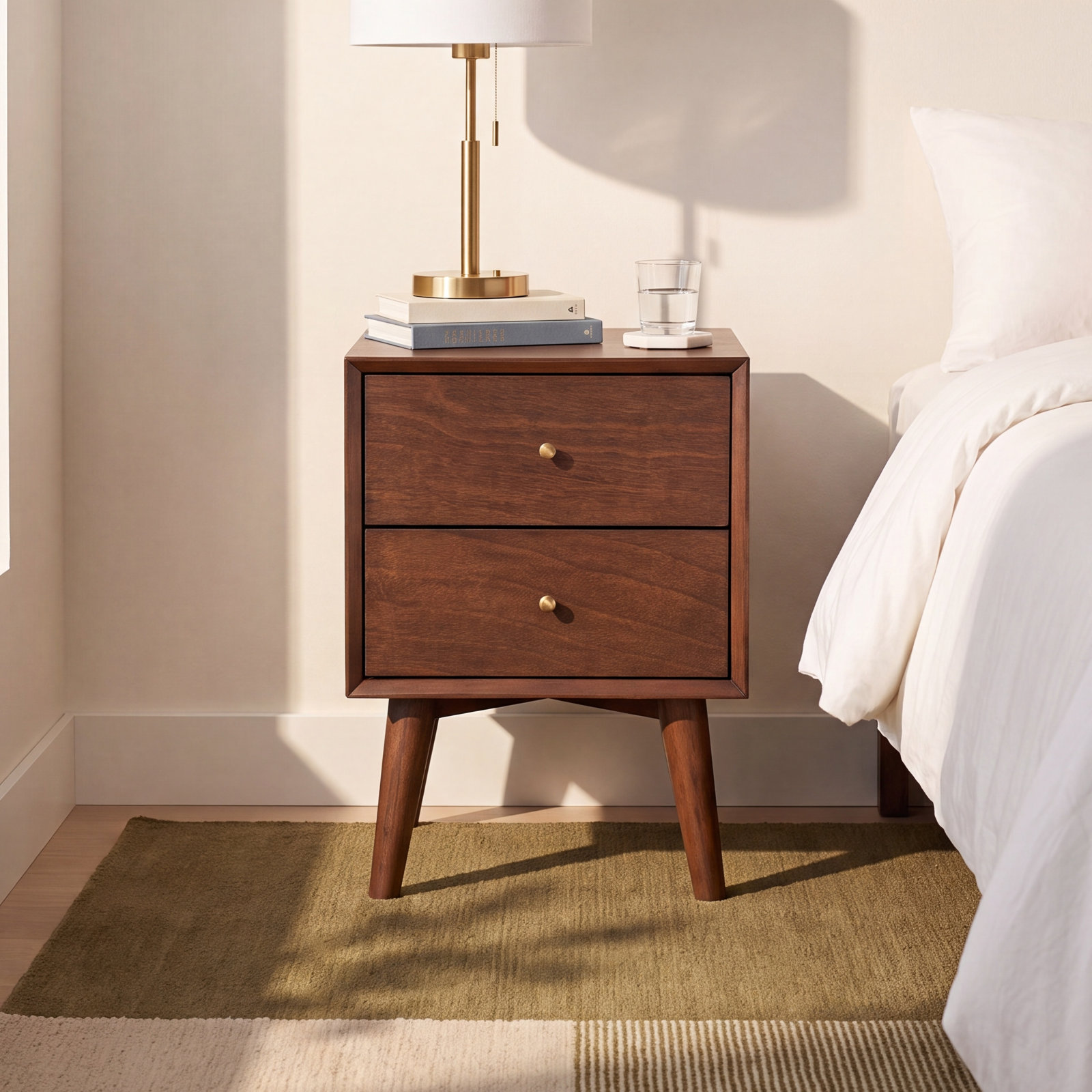 Williams Mahogany Nightstand, Walnut