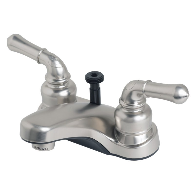 Centerset 2-handle Bathroom Faucet, Brushed Nickel