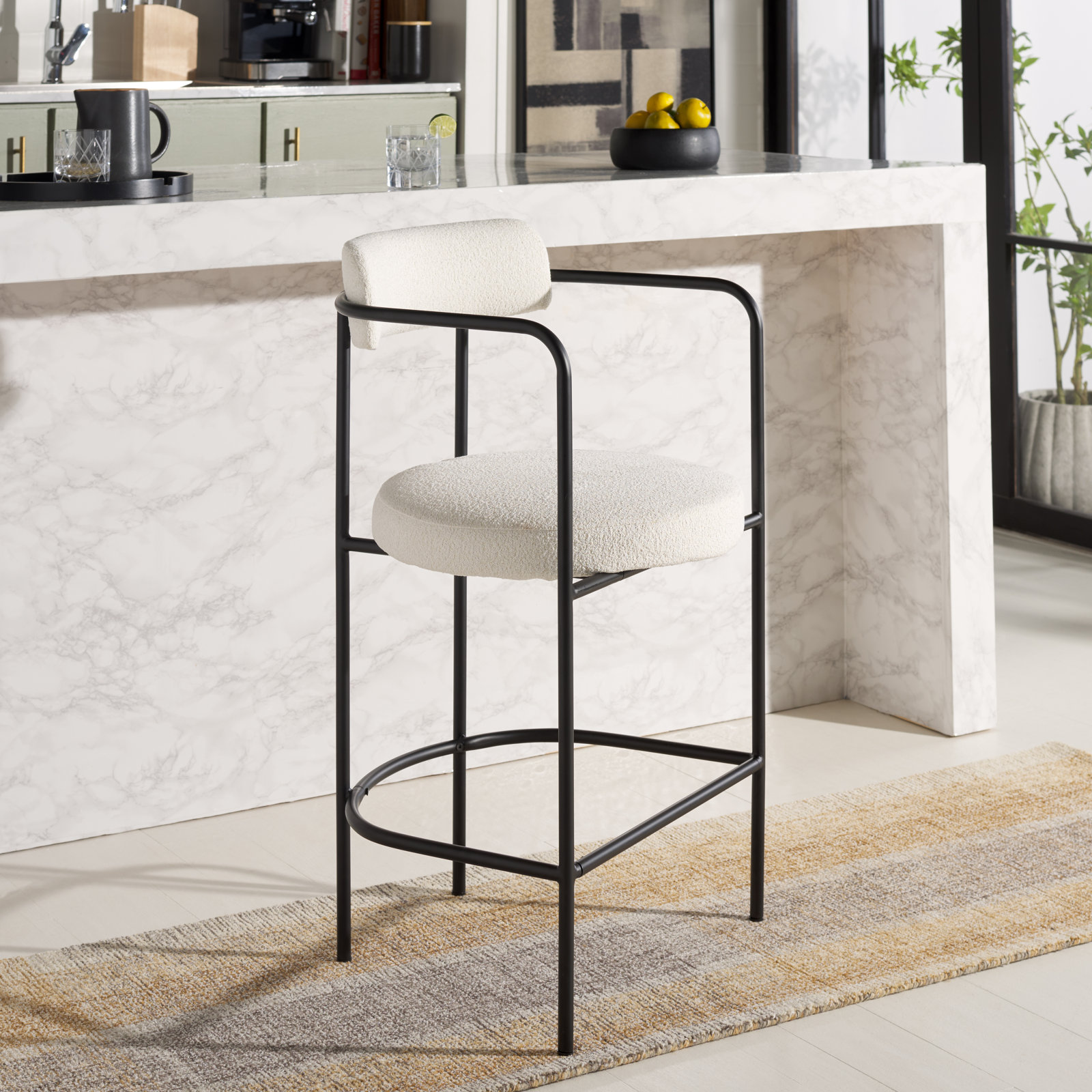 Liana 27" Bar Stool, White