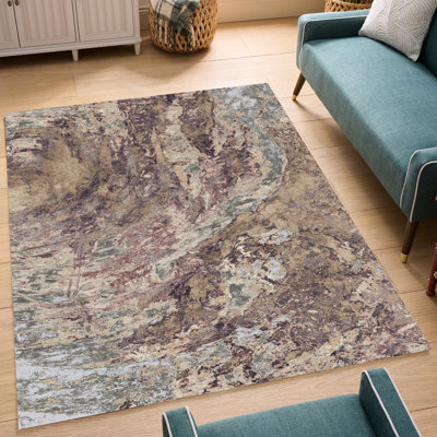 7 Ft. 10 In. X 6 Multicolor Area Rug, Artistic Style, For High - Traffic Spots, & Pet Appropriate Collection Ideal Home Sections,
