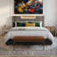 Storage Bed With 3 Drawers, Upholstered Bed Frame With Dual USB Ports & LED Headboard, Grey Velvet-121432296