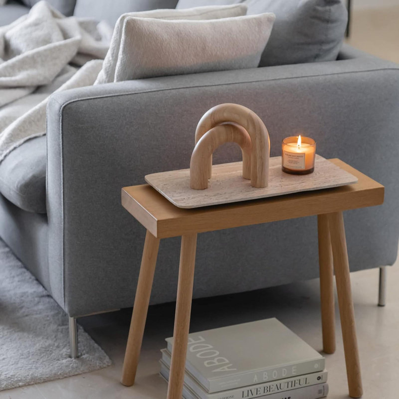 Wood Arch Decorative Objects Modern Bookshelf Décor Coffee Table Sculpture Floating Shelf Decor Accents Japandi Home Decorations For Side Console And Entryway Table