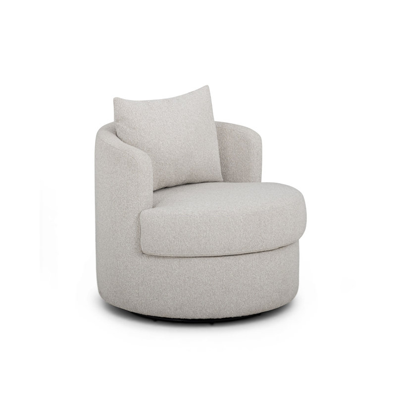 Fauteuil pivotant Silvi,  Blanc cassé