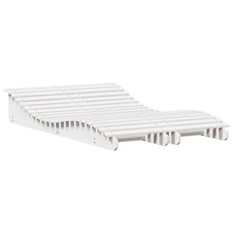 Aabas 205cm Long Pine Double Chaise, White