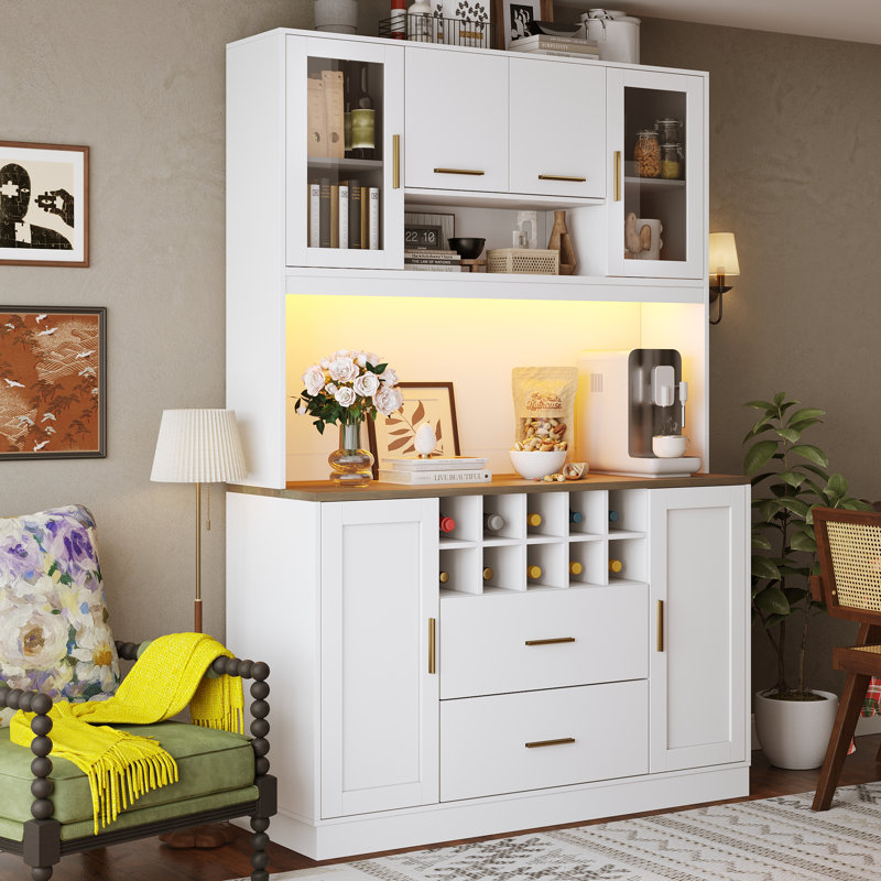 180cm Kitchen Pantry, White