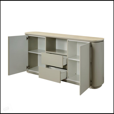 Ingram Ceramic Top & Server With Durable Design And Elegant Light Gray Finish For Modern Dining Areas