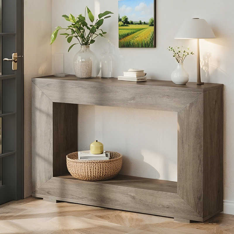 Table console, canapé d'entrée en bois 47 po avec rangement Farmhouse