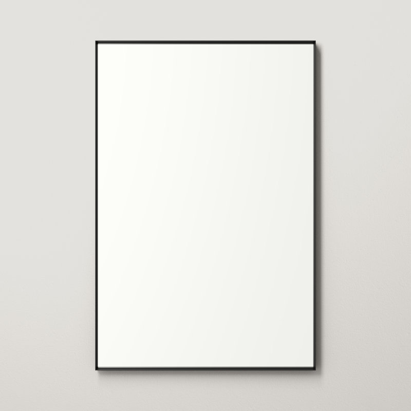 Miroir de salle de bain Gerlando, 36 po x 24 po, Noir