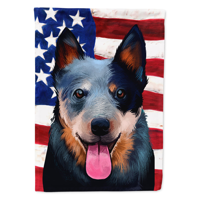 Polyester à 2 côtés 28 x 40 po drapeau maison, Bouvier australien