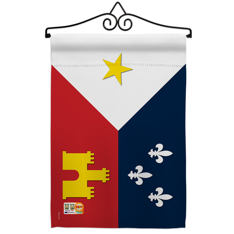 Double Sided 18.5'' H x 13'' W Polyester Flag Set