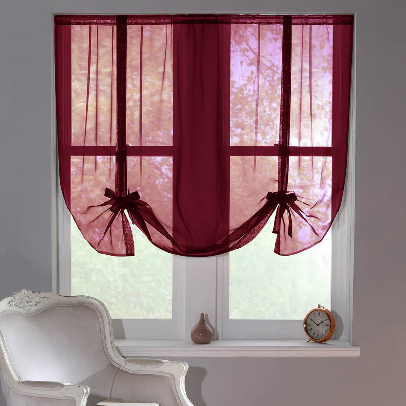 Sedgewick Sheer TIED BLIND Single Panel, Brick Red