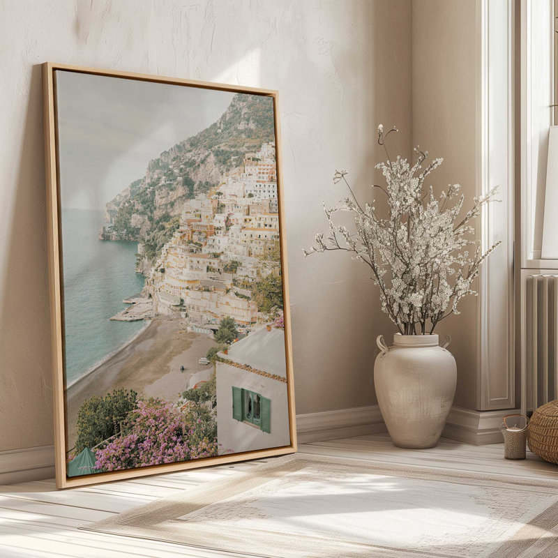 Impression sur toile Seaside Heights, Cadre américain en érable flottant, H 48,75 po x l 32,75 po x P 1,75 po