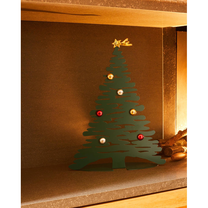 Bark Christmas Plants & Flowers Tabletop Tree, Green, 17.72" H x 13.98" W x 5.51" D