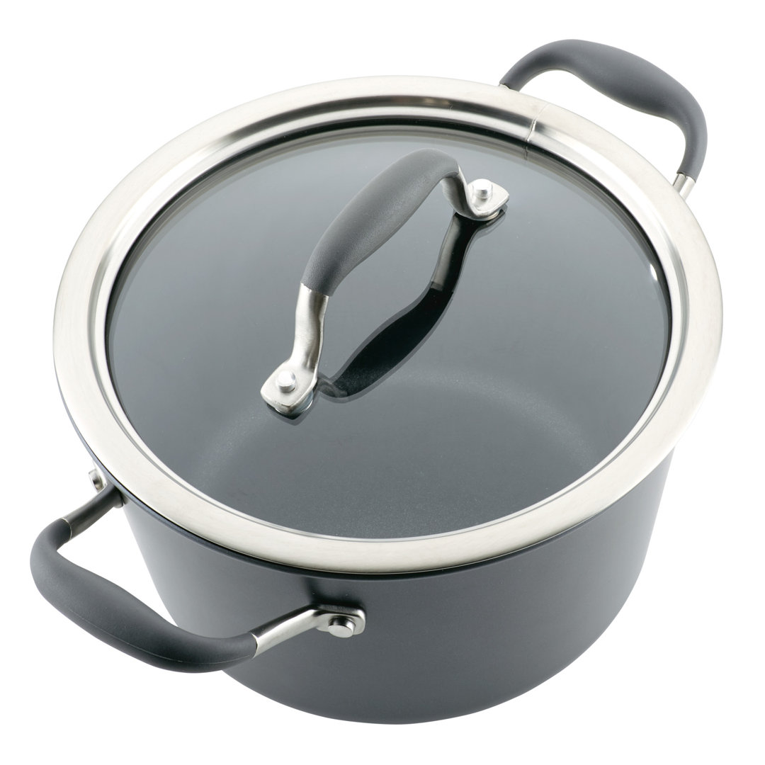 Anolon Advanced Home Hard-Anodized Nonstick Tapered Sauce Pan/Saucepot, 4.5-Quart Anolon 