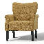Fauteuil rembourré, fauteuil d'appoint capitonné à boutons avec pieds en bois pour le salon, la chambre à coucher-1854670925