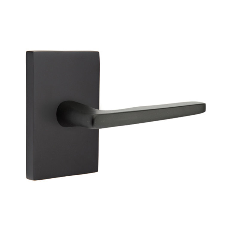 Poignée de porte avec rosette Hermes Passage (Hall & Closet), Droite, Nickel satiné