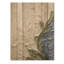 Fleurs océaniques abstraites, impression sur bois bleu moderne sur bois de pin naturel-1048727829