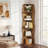 6-Tier Modern Farmhouse Corner Bookshelf With Wavy Side Design For Living Room & Bedroom-145118200