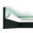 2 in x 2 in x 78-3/4 in Primed White Plain Polyurethane Crown Moulding