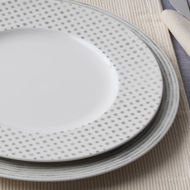 Service de table 12 pièces Noritake, Vert/blanc
