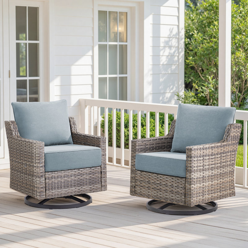 Outdoor Cushions For Patio Furniture,Outdoor Seat Cushion Set 24 X 24 X 6 Inch,Waterproof & Fade Resistant Outdoor Chair Cushions,Deep Patio Chair Cushion With Removable Cover