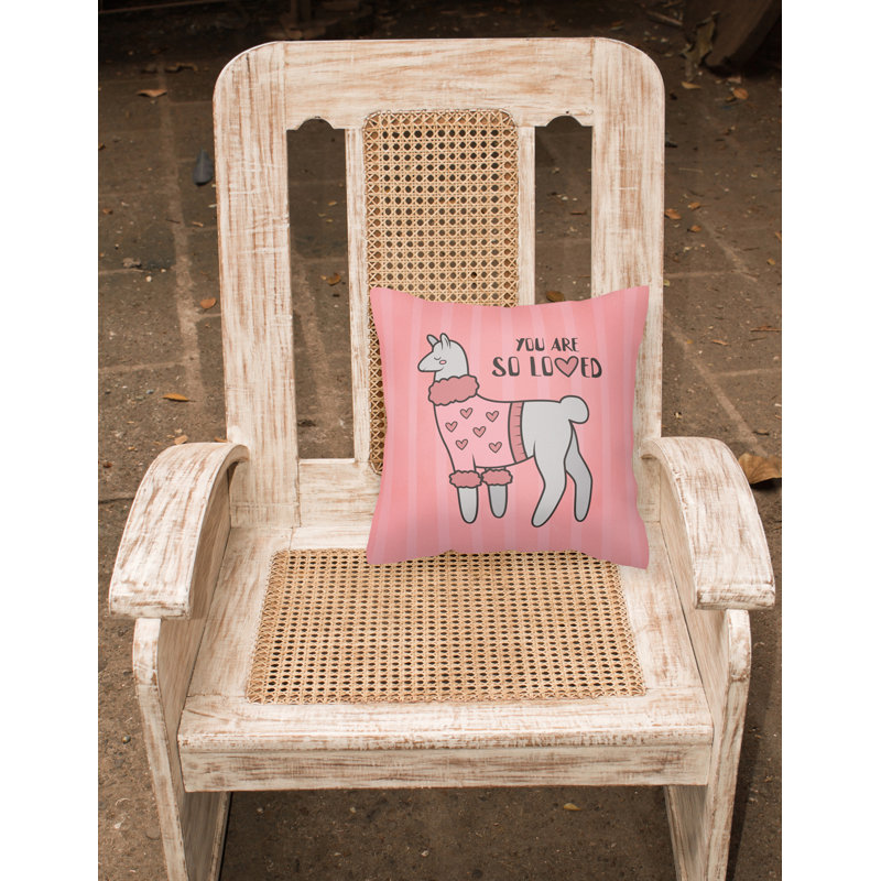 Coussin décoratif d’intérieur/d’extérieur llama, 18 po x 18 po