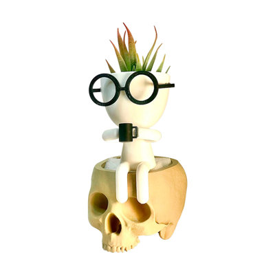 People Coffee, Succulent Planter, Bicycle Planter - Plat Pot With Drainage - People Planter - Cute Planter