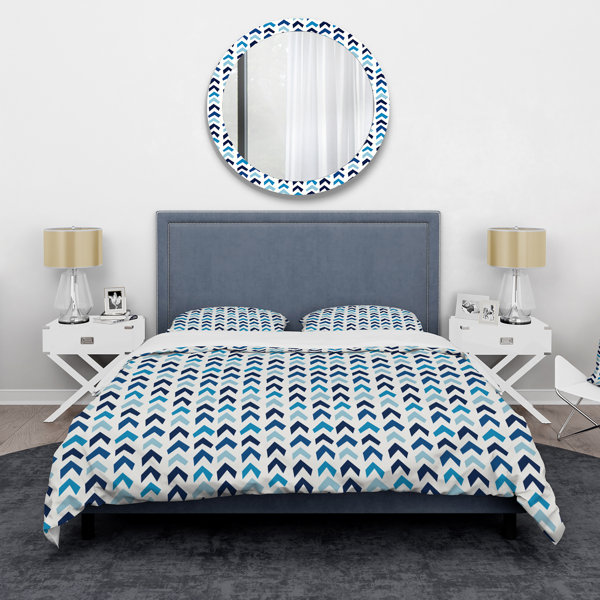 DesignArt Chevron / Zig Zag Duvet Cover Set | Wayfair