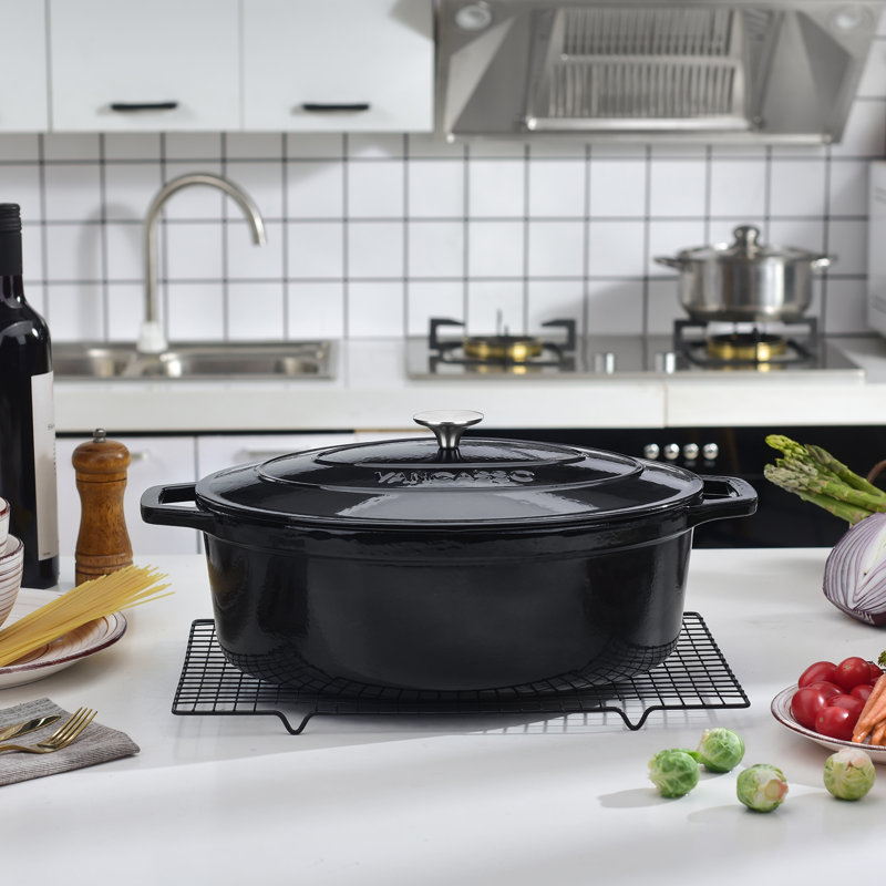Cocotte en fonte antiadhésive Vancouver, Noir, 8,5 pte