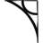 Galveston Wrought Iron Bracket, (Triple center brace), Powder Coated Black-121527227